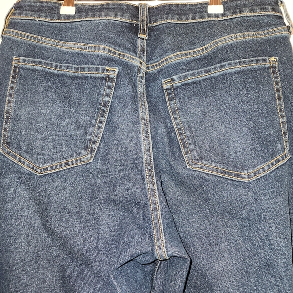 NWT Old Navy Dark Wash High Rise OG Straight Size 10 Tall Secret Smooth Pockets - Picture 5 of 12